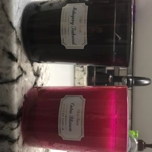 2 white barn candles, never used